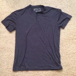 Black three button t-shirt